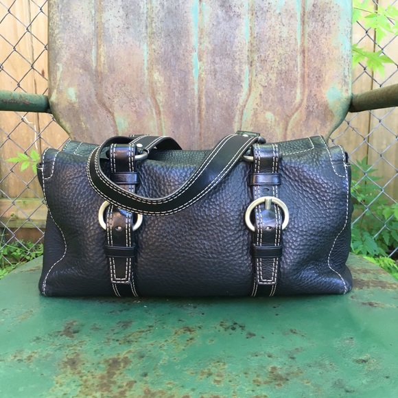 Coach Handbags - Coach Black Pebbled Leather Bag